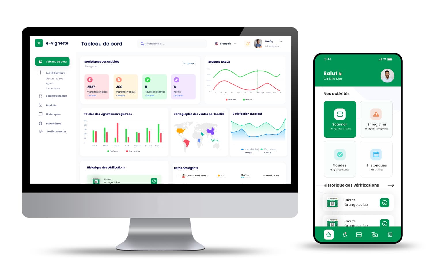 e-Vignette : Application web et mobile prête à vendre